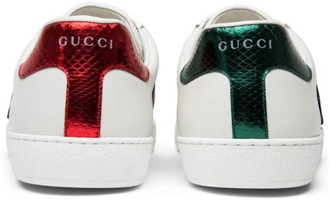 gucci ace embroidered snake sneaker